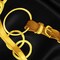 1 Yard Italian Black and Gold Chains Purse Straps Silk Charmeuse, 53 Inches Wide